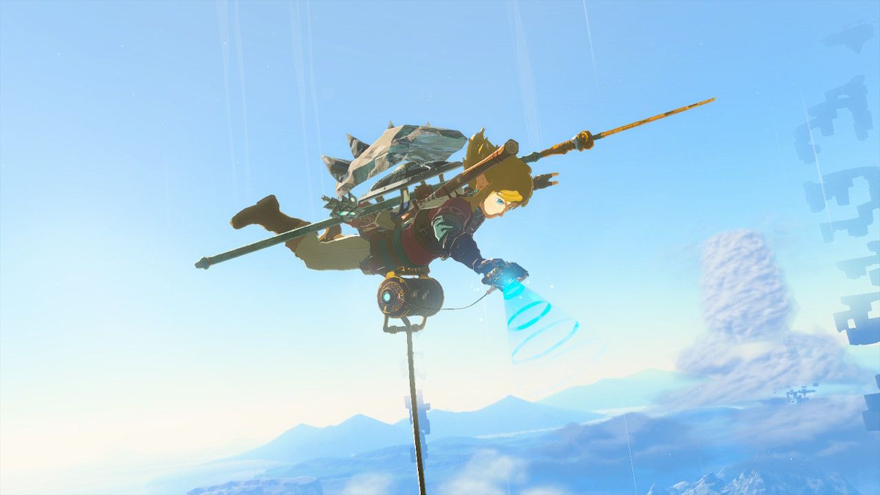 Link scans the map in Tears of the Kingdom