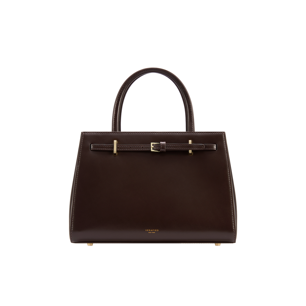 Chocolate Leather Book Tote Bag 25 (low Stock)