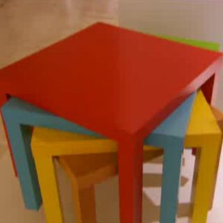 colourful furniture table
