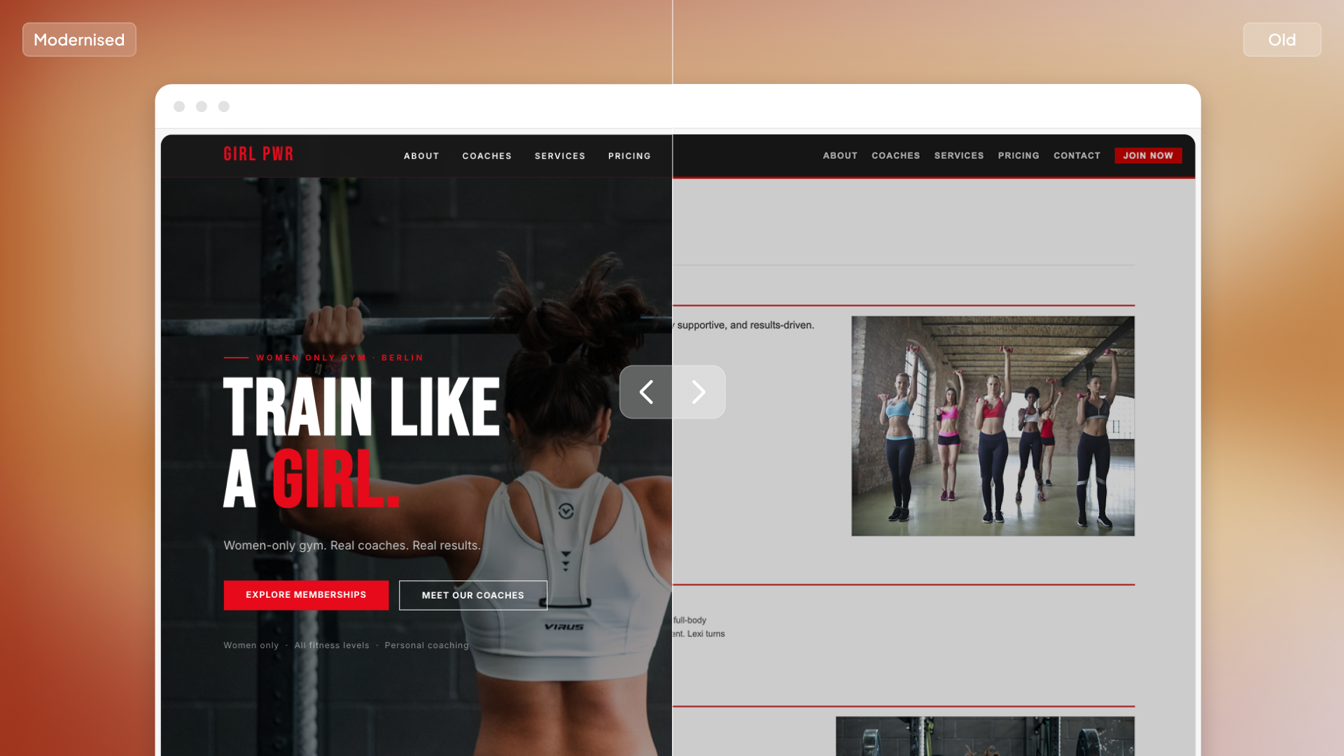 Promotional image showing Aida Website Builder features
