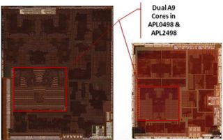 45 nm A5 vs 32 nm A5 (Source: Chipworks)