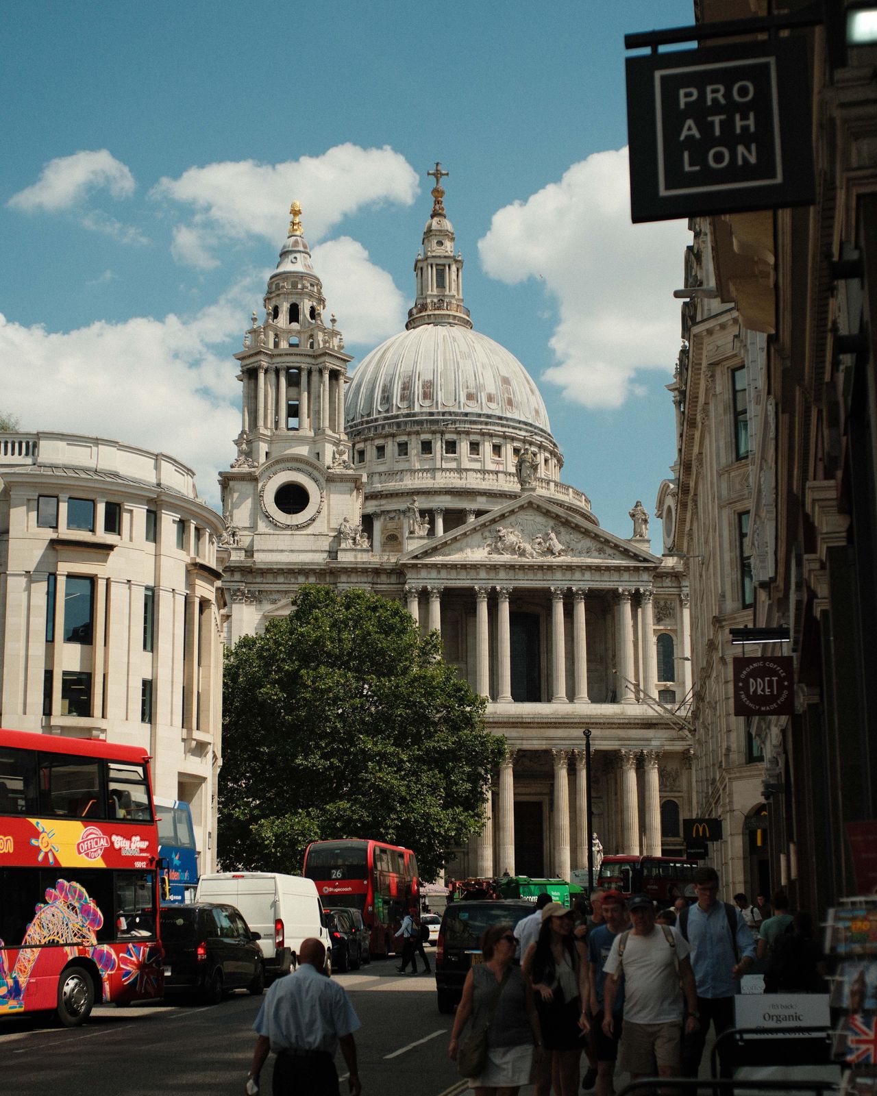 St Pauls Cathedral in London seen from street level