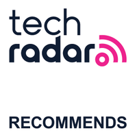 TechRadar recommends badge on a white background