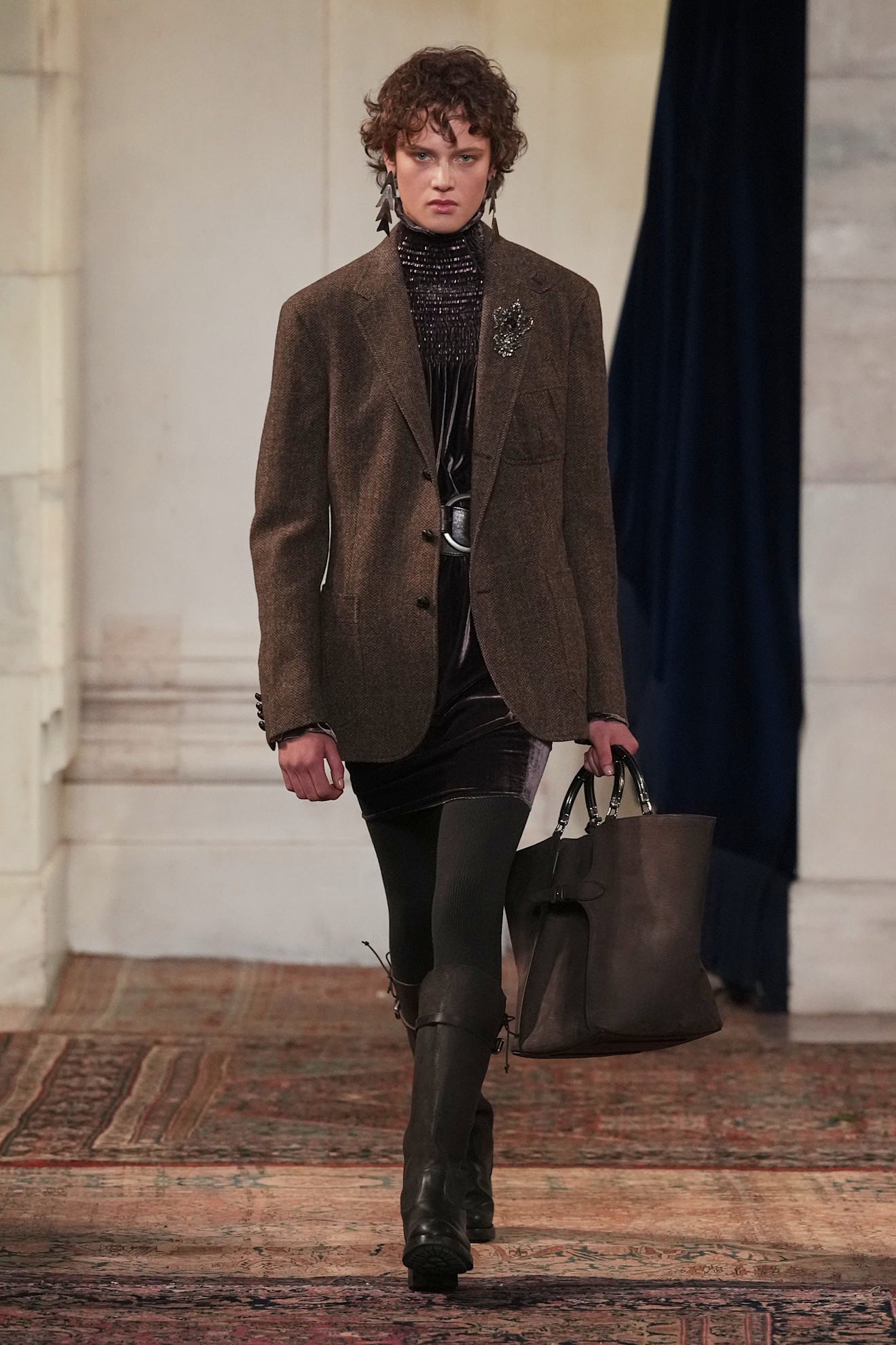 models walk the Ralph Lauren Fall 2026 runway