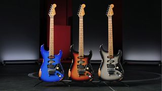 Three EVH Frankenstein guitars