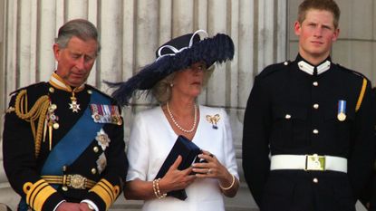 King Charles, Queen Camilla, and Prince Harry