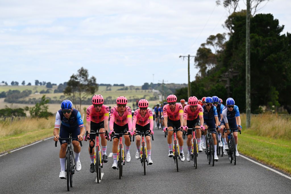 Guillaume Boivin (Israel-Premier Tech) sets the pace at the front of the field