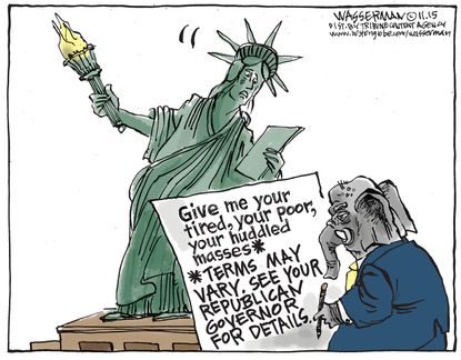 Political cartoon U.S. GOP Refugees Immigration