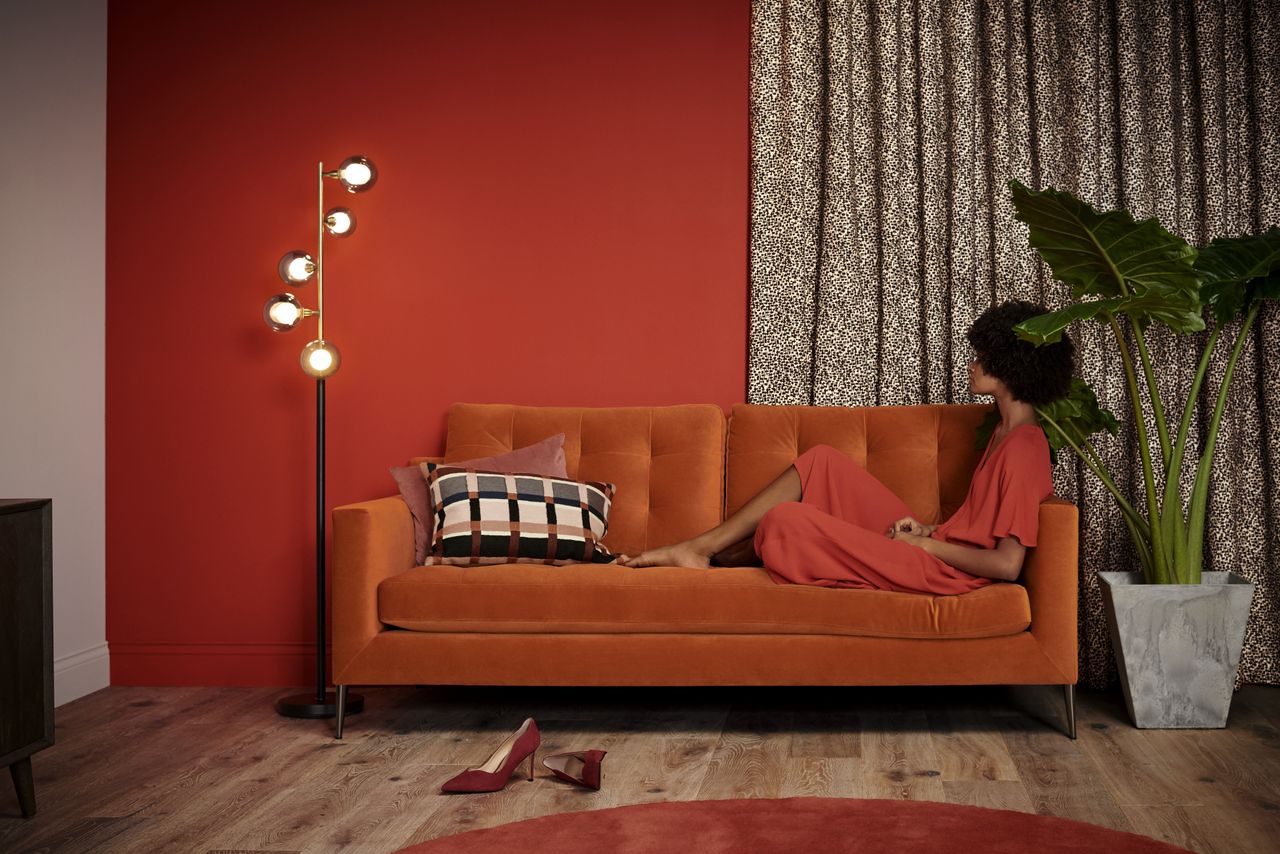 bright orange sofa from john lewis &amp; partners