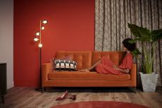 bright orange sofa from john lewis & partners