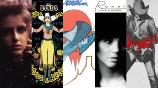 Segments of five classic country rock album covers