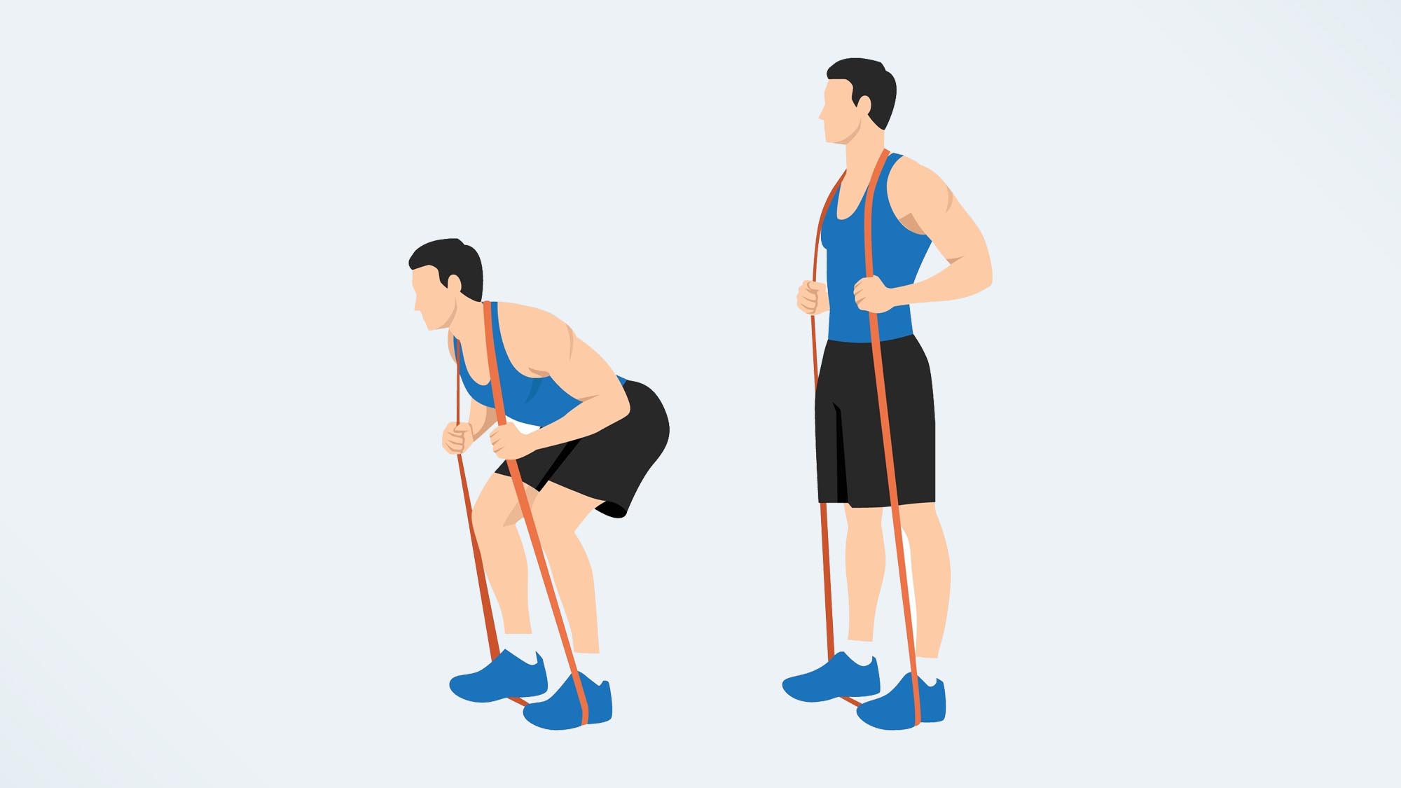 good morning exercise with resistance band