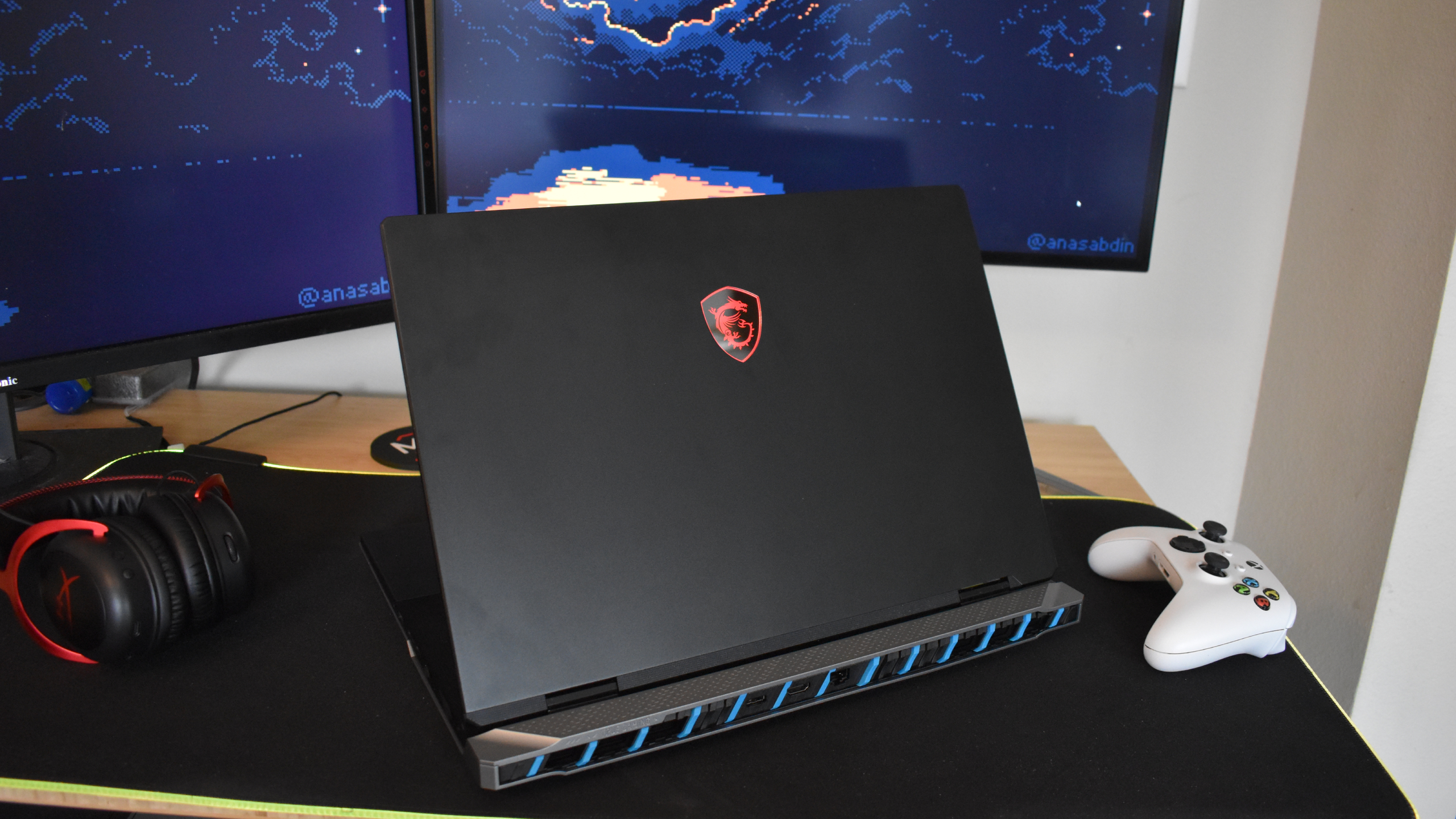 MSI Titan 18 HX AI gaming laptop's back lid
