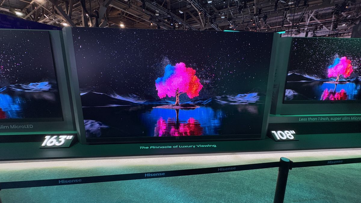 Hisense Micro LED TV on the CES 2025 show floor