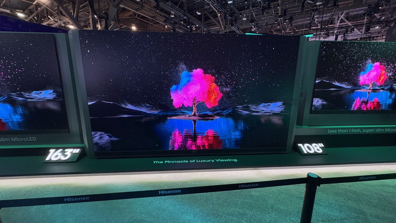 Hisense Micro LED TV on the CES 2025 show floor