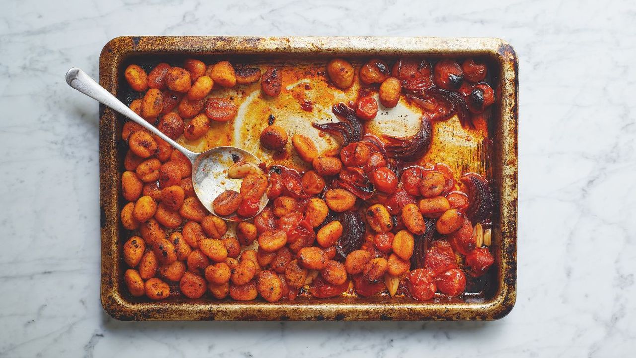 Harissa roast gnocchi bake by Shivi Ramoutar