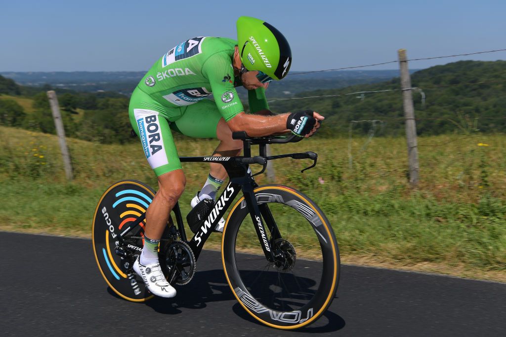 Peter Sagan in the green jersey on stage 13