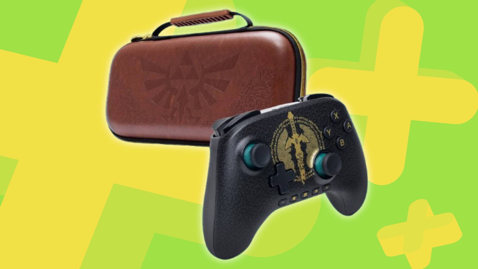 Image of the two new Legend of Zelda PowerA accessories on a green GamesRadar+ background.