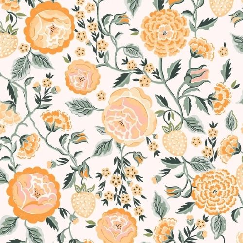 Cath Kidston, Strawberry Garden Yellow Wallpaper