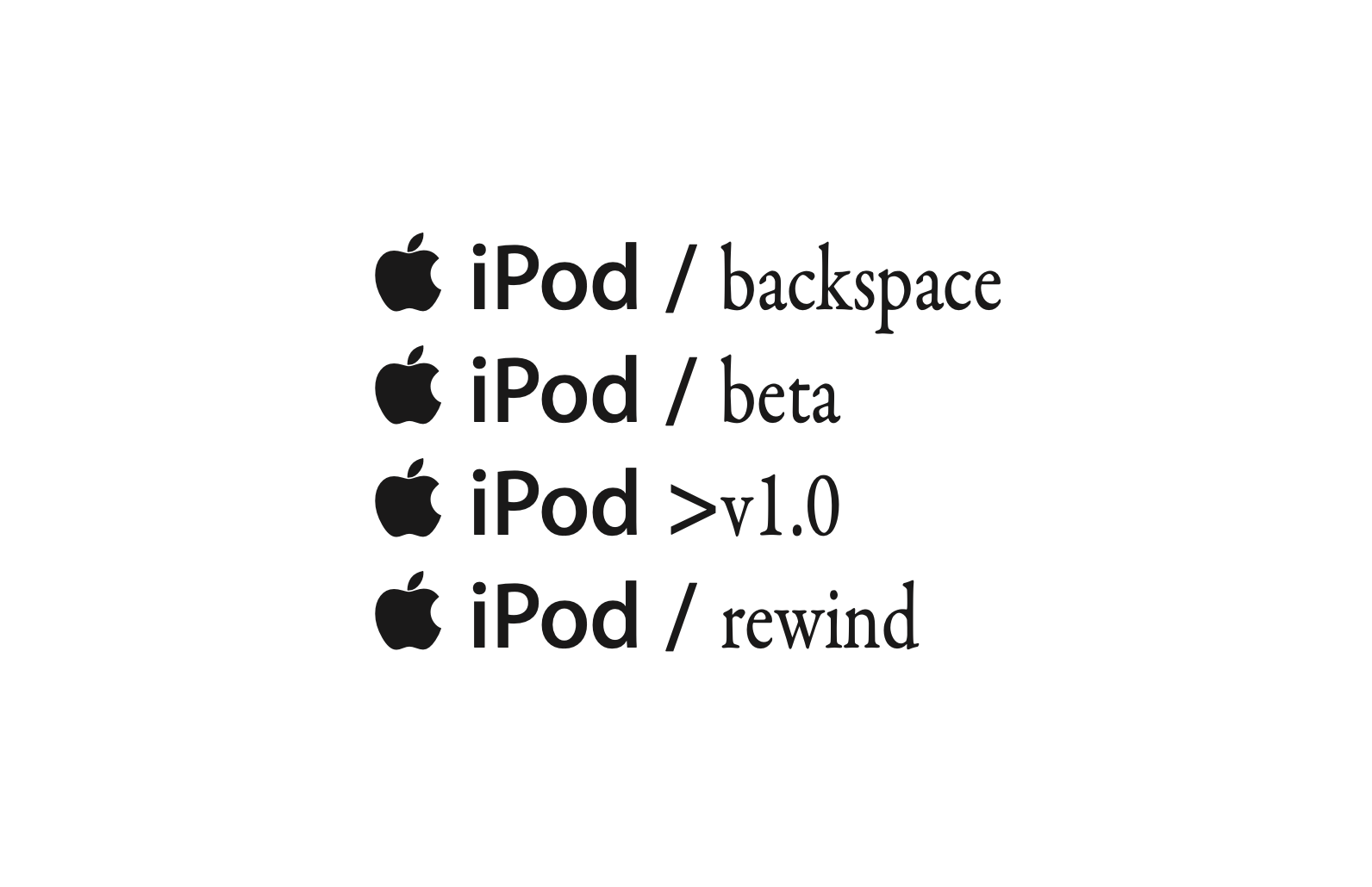iPod concept names