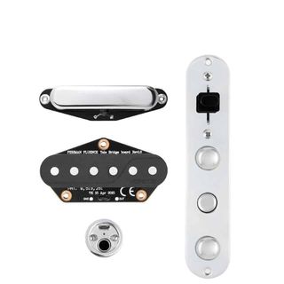 A Fishman Greg Koch Gristle Tone Telecaster pickup set with control plate and electrosocket output