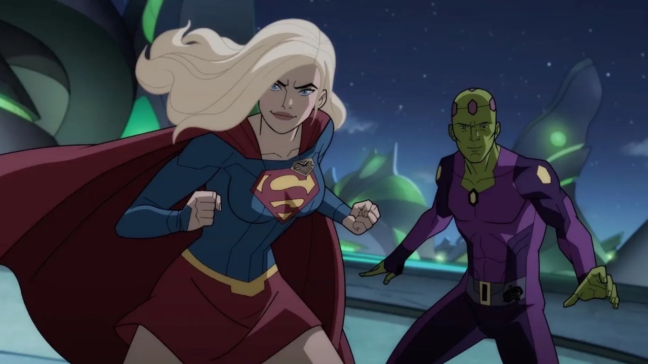 Supergirl and Brainiac in Legion of Super-Heroes animated movie