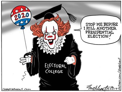Political Cartoon U.S. Pennywise It Electoral College 2020 Election