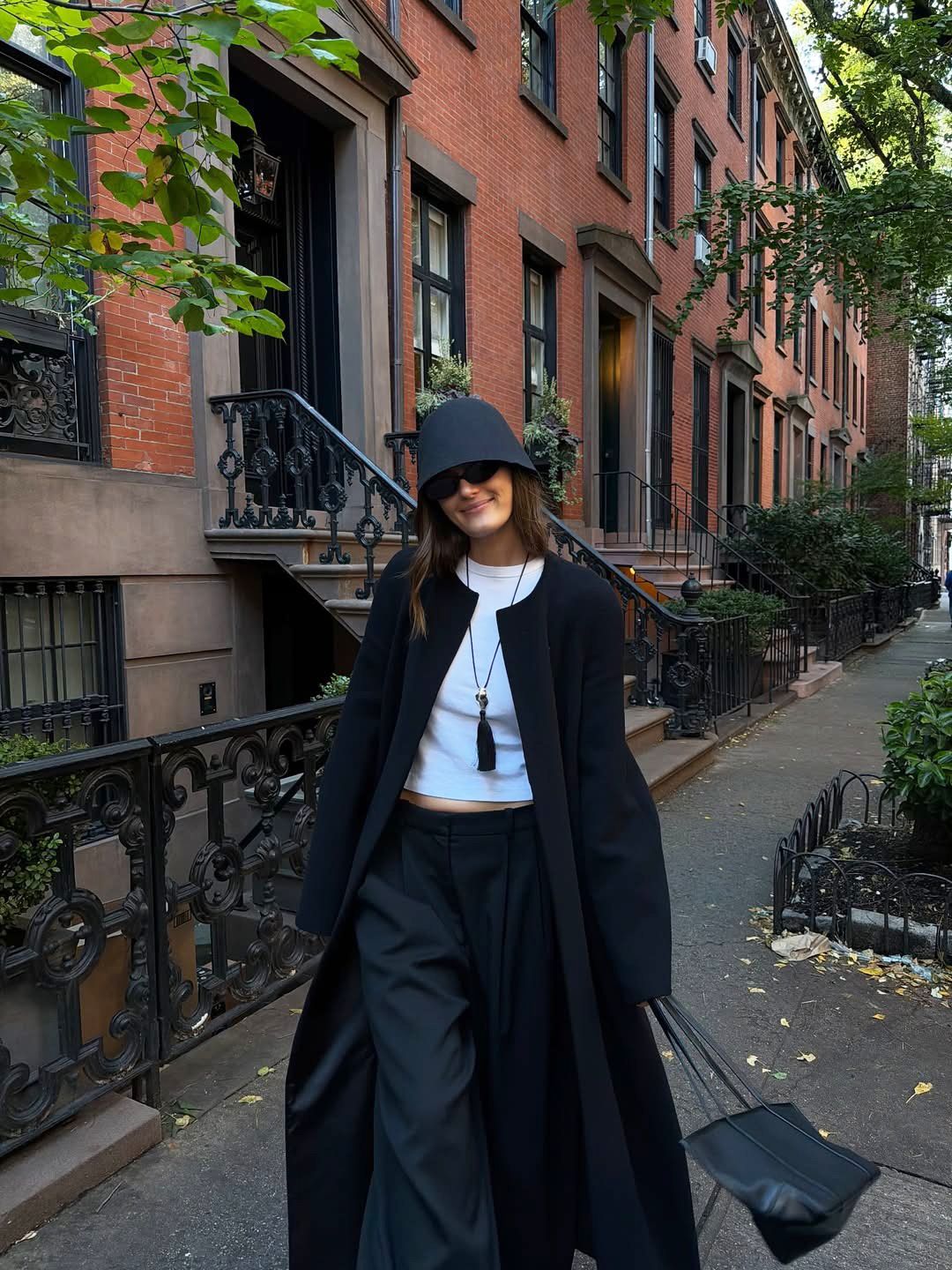 Influencer wearing a wool bucket hat