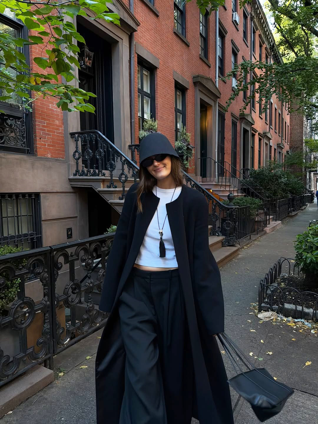 Influencer wearing a wool bucket hat