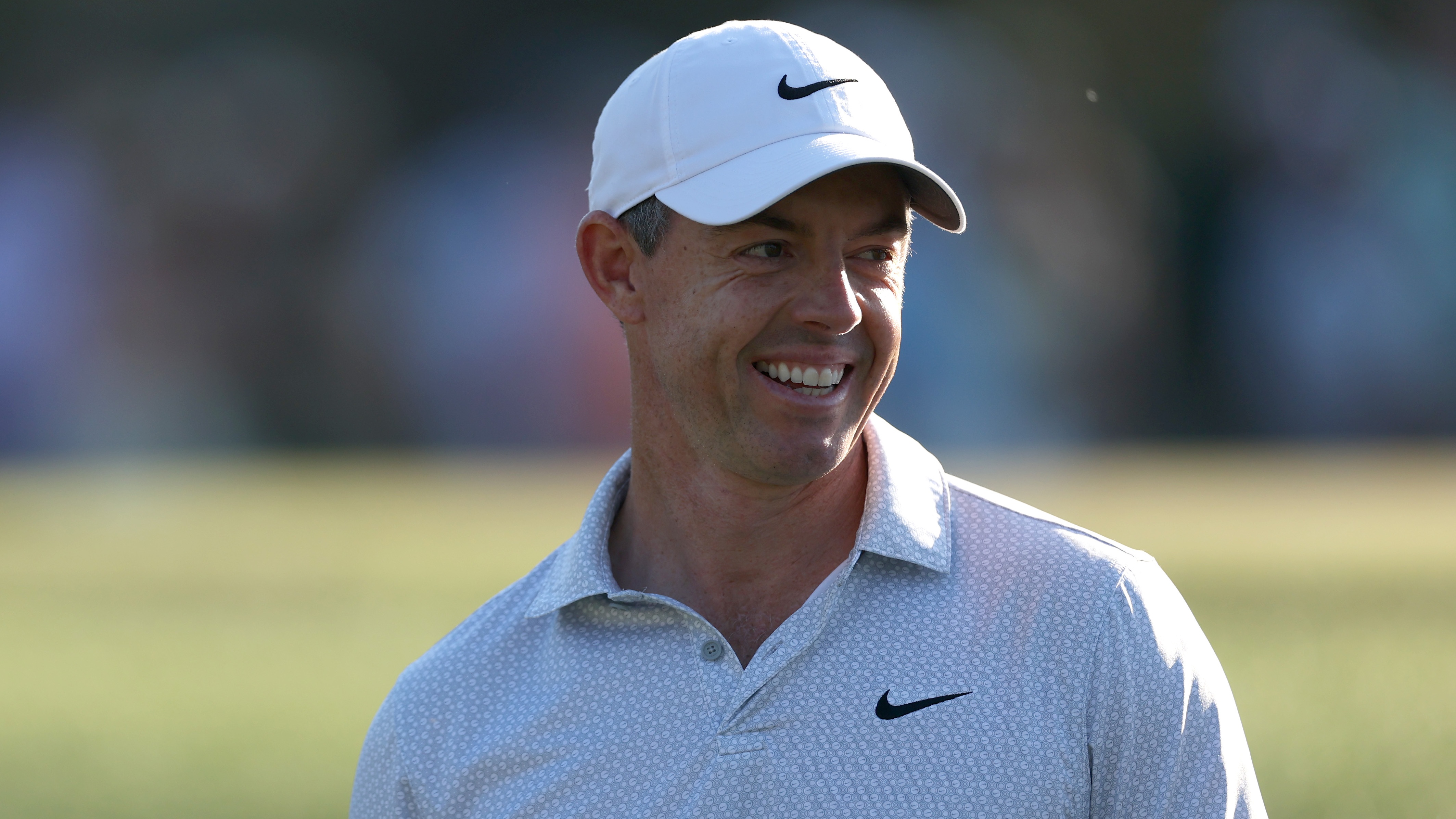 Rory McIlroy of Northern Ireland reacts on the 17th green during the second round of the 2026 Masters Tournament at Augusta National Golf Club on April 10, 2026 in Augusta, Georgia. 