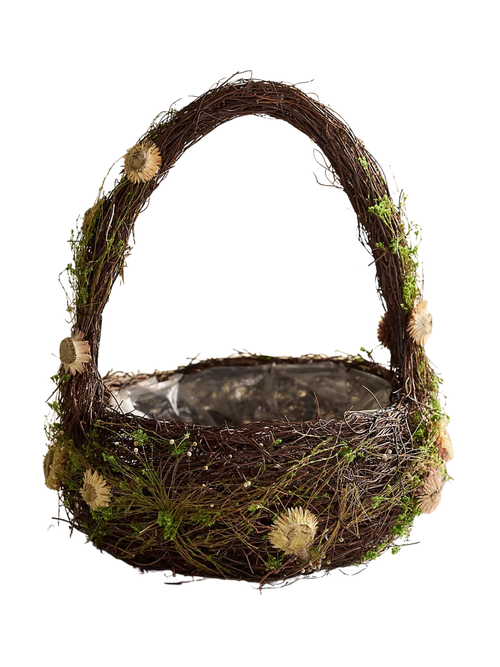 Floral Arch Handle Basket Planter