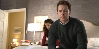 Manifest Season 2 premiere Ben Stone looks nervous on bed