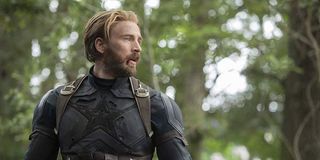 Chris Evans as bearded Steve Rogers in Avengers: Infinity War