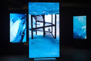 Installation image of Stones Against Diamonds, by Isaac Julien for the Rolls-Royce Art Programme