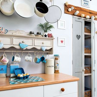 kitchen with wooden worktop