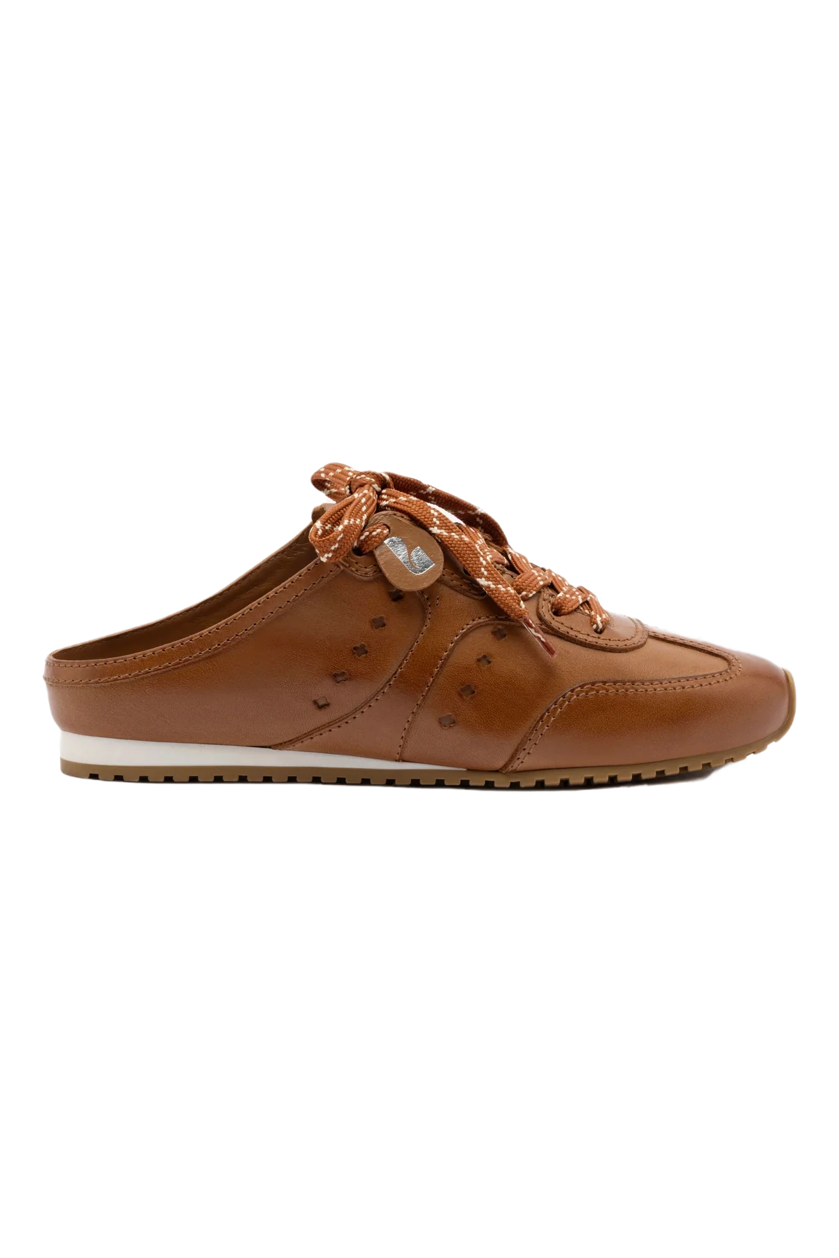 Larroudé Stella Mule In Caramel Leather
