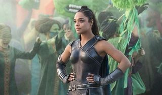 Tessa Thompson as Valkyrie in The Avengers: Endgame