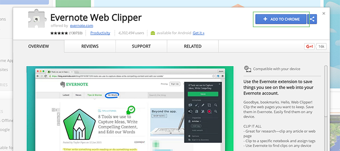 how to download evernote web clipper