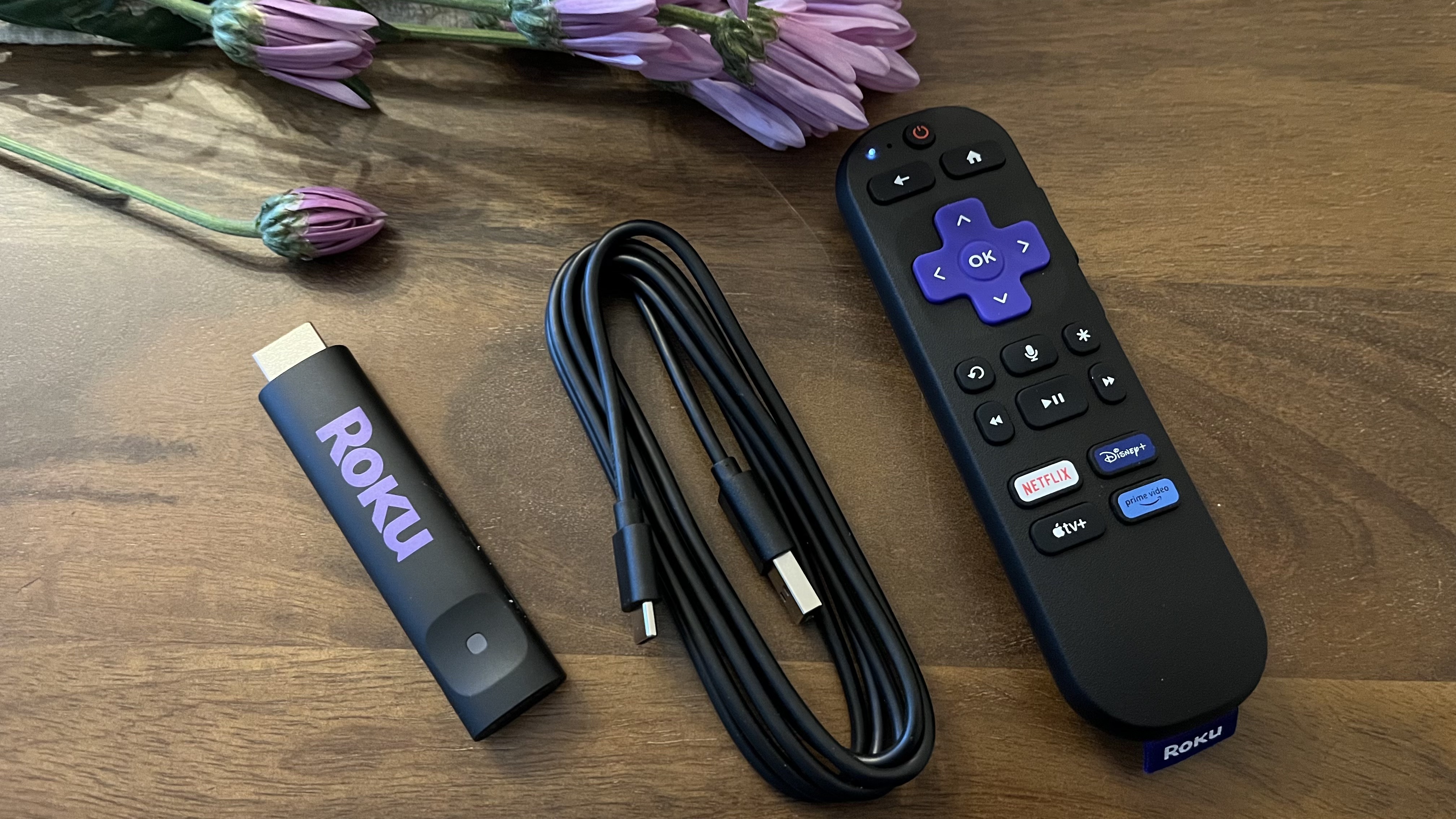 Roku Streaming Stick and included accessories