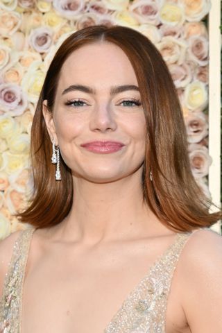 Emma Stone at the 81st Golden Globe Awards held at the Beverly Hilton Hotel on January 7, 2024 in Beverly Hills, California