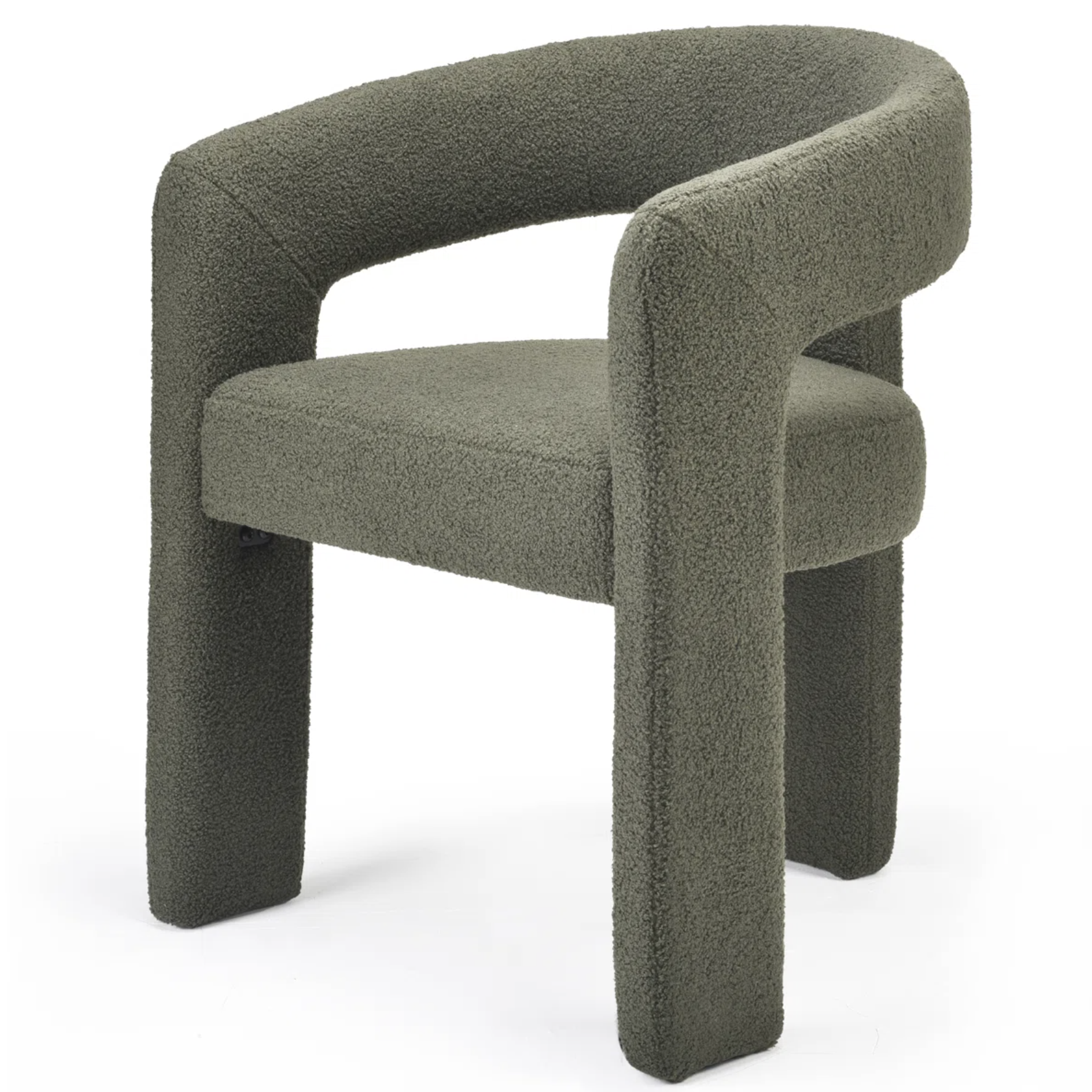 grey boucle armchair