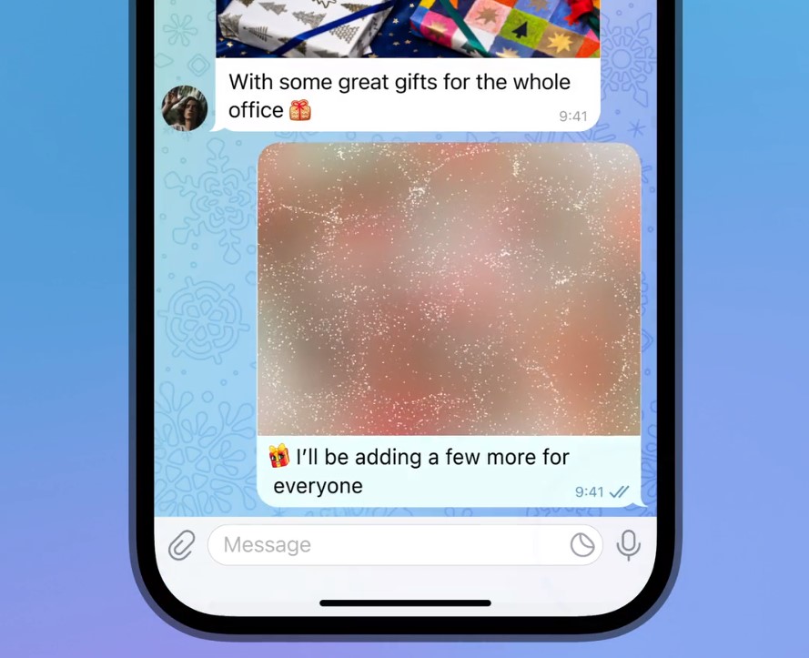 Blurred photo in Telegram