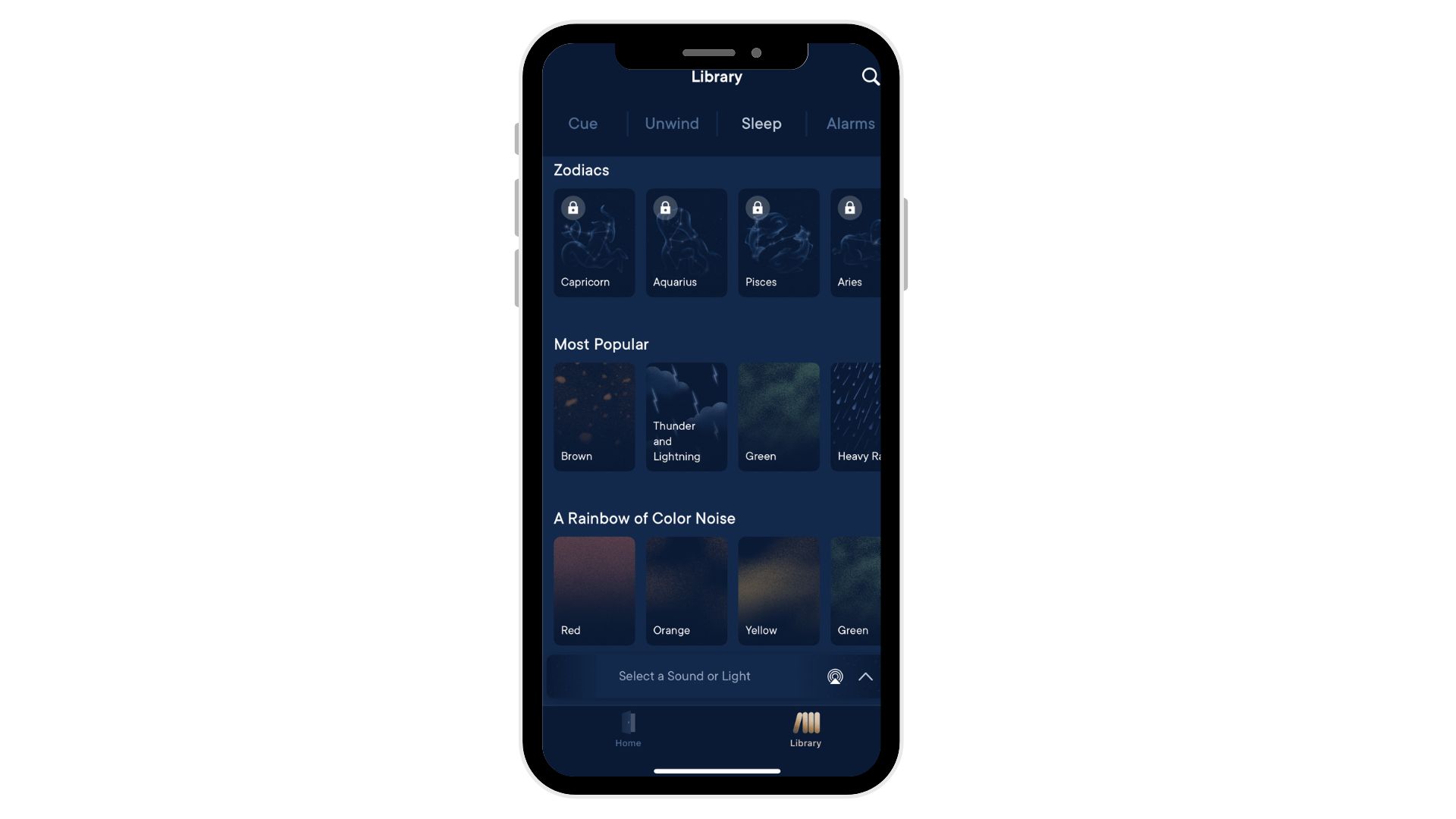 Hatch app open on sleep sounds