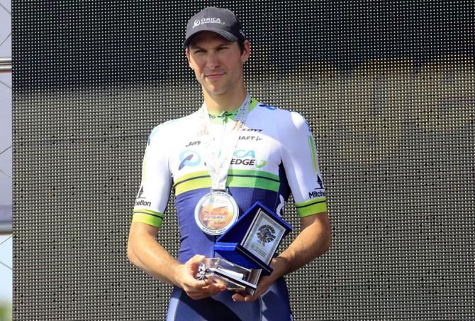 Aidis Kruopis (Orica - GreenEDGE) on the podium
