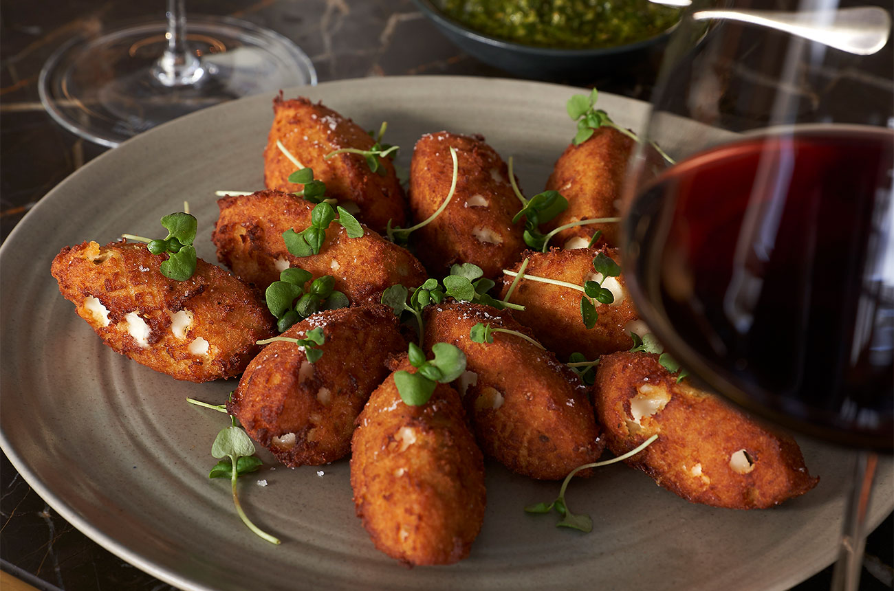 Aubergine chickpea fritters