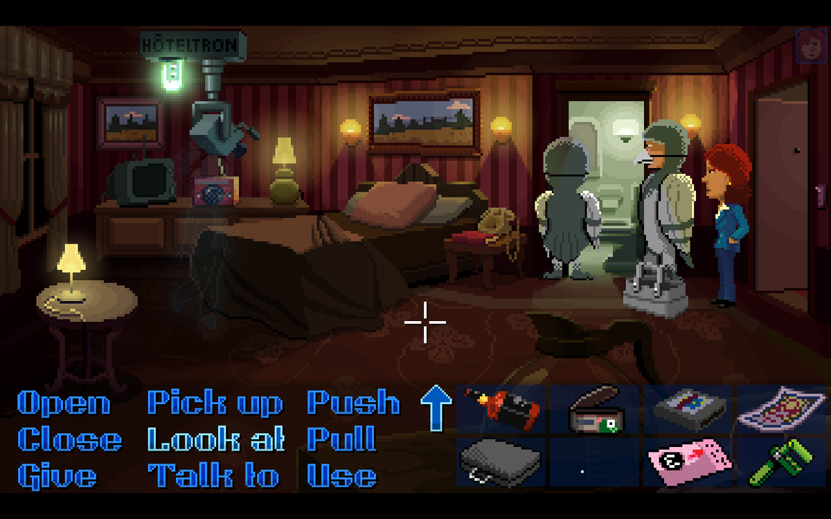 3 The Arrest (Hotel) Thimbleweed Park walkthrough and puzzle