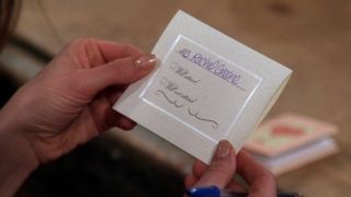 The RSVP card on Ross' Wedding invitation spells her name Rachel Greene in the Friends Season 4 episode "The One With the Invitation."