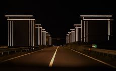 Dutch Afsluitdijk dike a futuristic new entrance