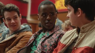 Ncuti Gatwa and Asa Butterfield in Sex Education on Netflix