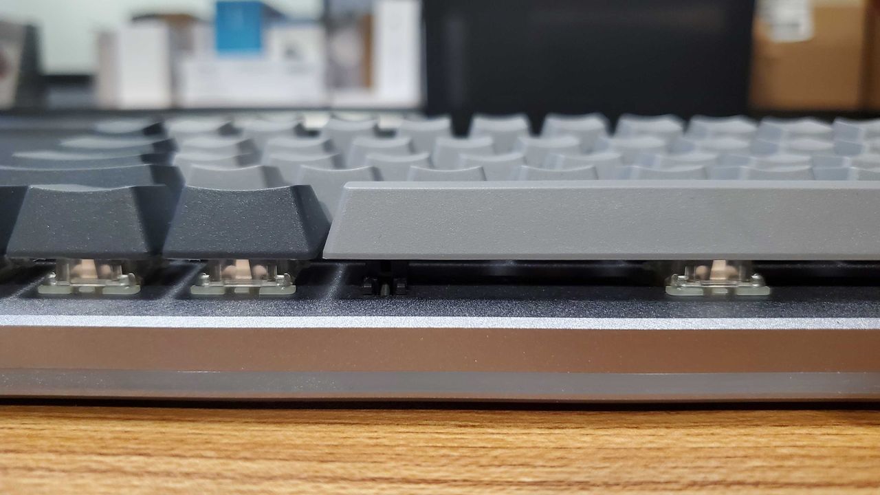 closeup of grey Drop ALT mechanical keyboard